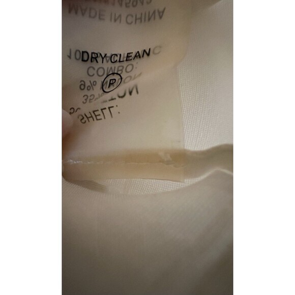 CHELSEA‎ AND WALKER Bow Blouse Ivory Silk Lace Long Sleeve Blouse Women's 6 - Picture 13 of 16